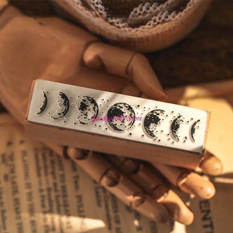 Gift Box Wrap Set - Ensemble sceaux travail cartes, blocs bois