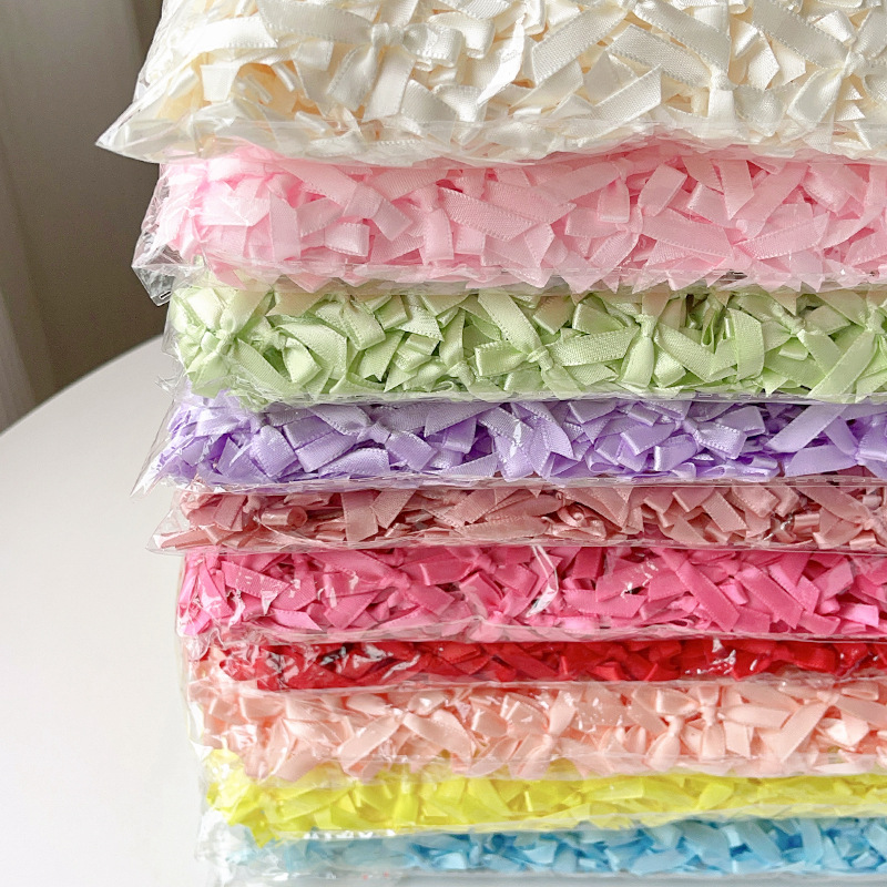 Ribbon Bow Gift - Mini nœuds en ruban satiné multicolores,