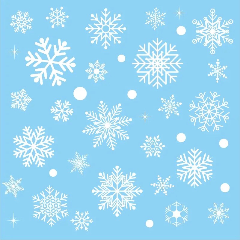 Autocollants statiques pour fe - Snowflake Window Decal avis et prix