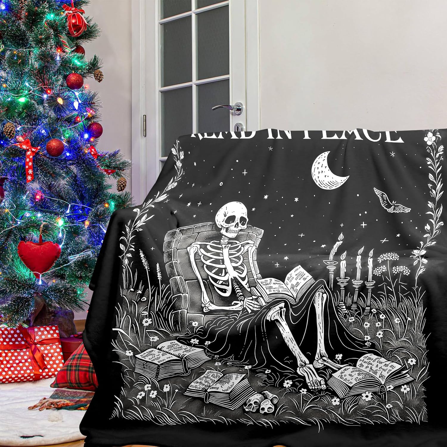Couverture gothique fantôme li - Christmas Throw Blanket avis et prix
